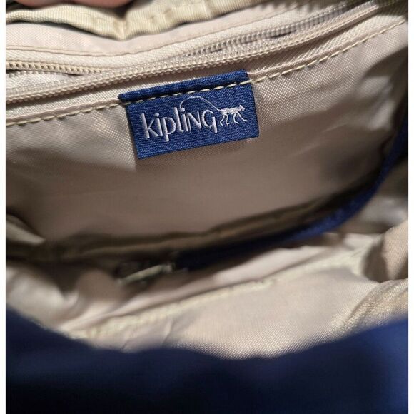 Kipling Navy Blue Crossbody Bag Adjustable Strap & Zippered Pockets Lightweight - Picture 6 of 7